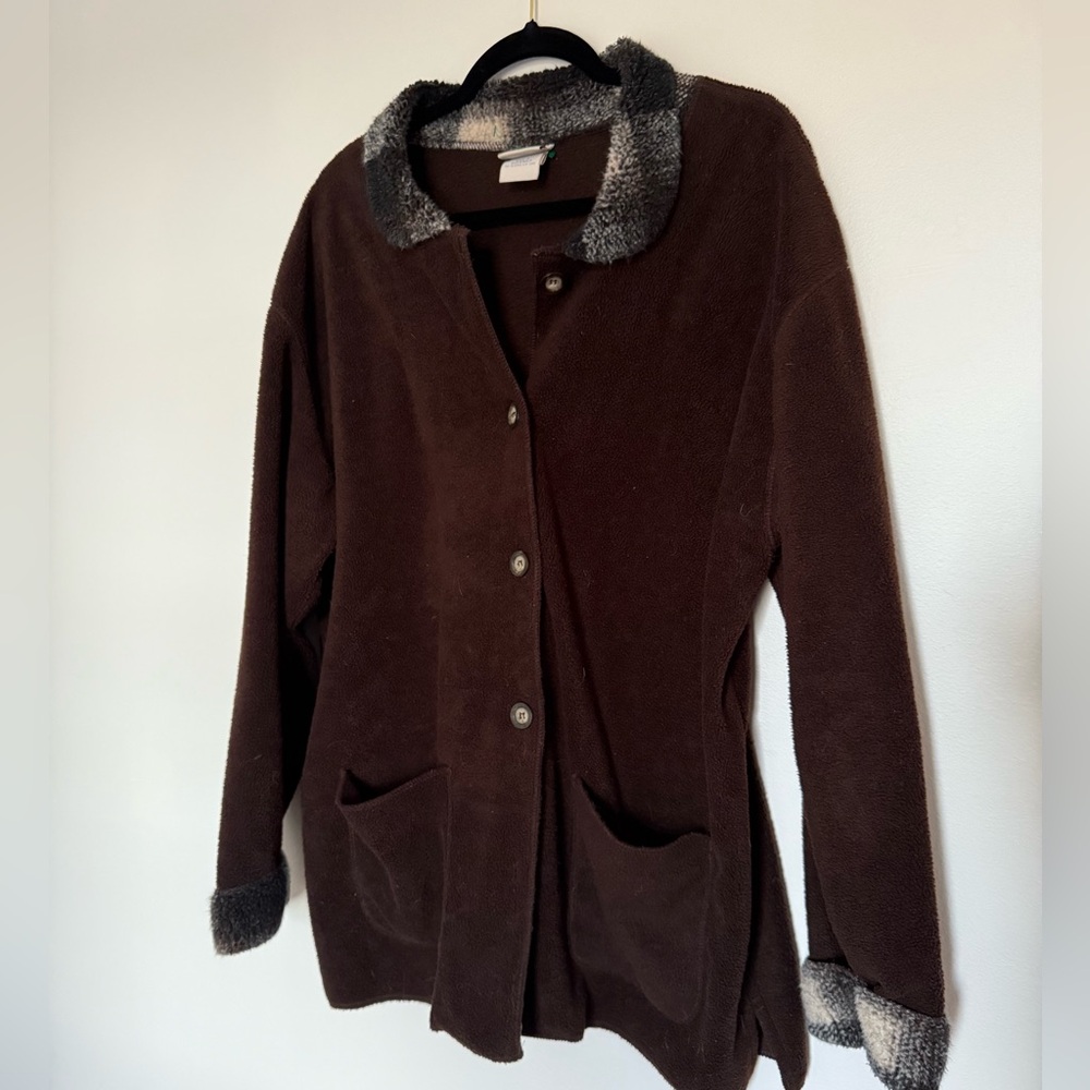 22. Sonoma Fleece Checkered Shacket